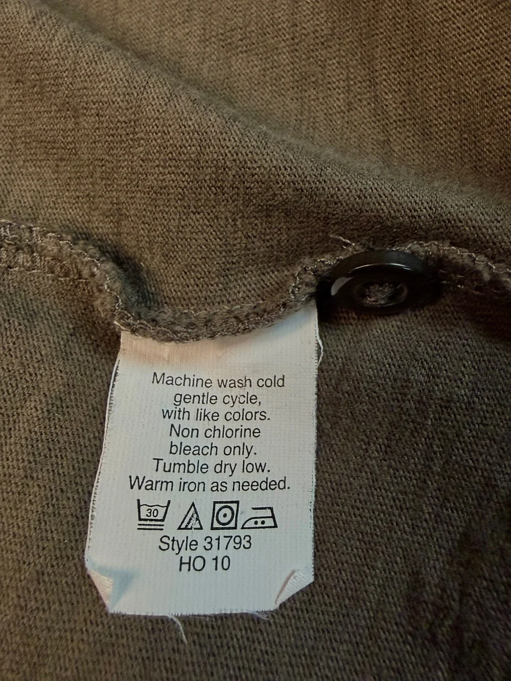 J.Crew Rugged Jersey Polo Shirt Men’s XL Brown Cotton Long Sleeve Pocket